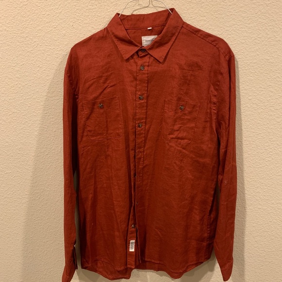 Frank & Oak Other - Like new Frank & Oak rust linen button down shirt Frank & Oak Other - Like new Frank & Oak rust linen button down shirt